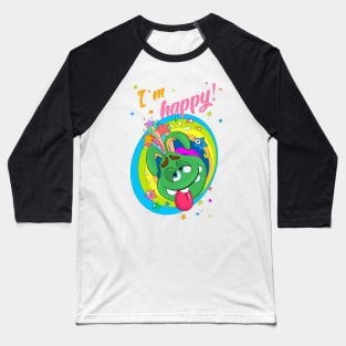 Funny smiling monster Baseball T-Shirt